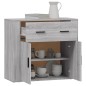 Credenza Grigio Sonoma 80x33x70 cm in Legno Multistrato Credenza Grigio Sonoma 80x33x70 cm in Legno Multistrato