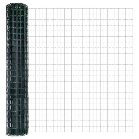 vidaXL Recinzione Euro con 5 Pali Verde 1,5x10 m Acciaio