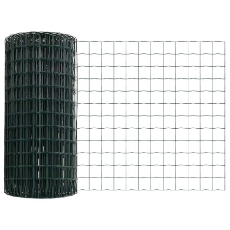 vidaXL Set di Recinzione da Giardino Set di 2 Verde Acciaio 10 x 0.8 m