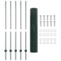 vidaXL Recinzione Euro con 5 Pali Verde 1,4x10 m Acciaio vidaXL Recinzione Euro con 5 Pali Verde 1,4x10 m Acciaio