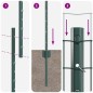 vidaXL Recinzione Euro con 5 Pali Verde 1,4x10 m Acciaio vidaXL Recinzione Euro con 5 Pali Verde 1,4x10 m Acciaio