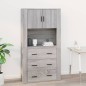 vidaXL Mobile Pensile Grigio Sonoma 80x33x80 cm in Legno Multistrato vidaXL Mobile Pensile Grigio Sonoma 80x33x80 cm in Legno Multistrato