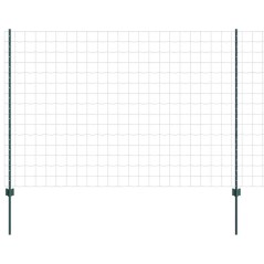 vidaXL Recinzione Euro con 5 Posti U Verde 1,6x10 m Acciaio