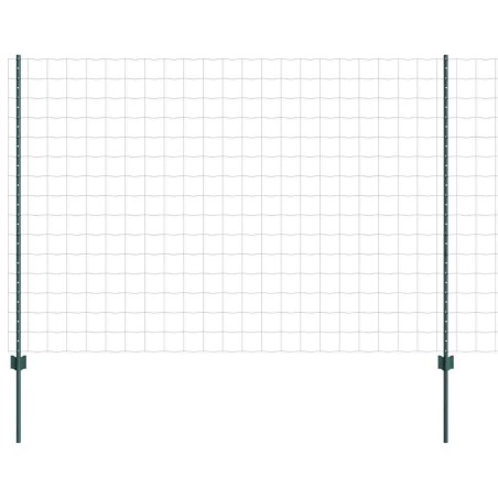 vidaXL Recinzione Euro con 5 Posti U Verde 1,6x10 m Acciaio
