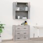 vidaXL Mobile Pensile Grigio Sonoma 80x33x80 cm in Legno Multistrato vidaXL Mobile Pensile Grigio Sonoma 80x33x80 cm in Legno Multistrato