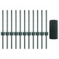 vidaXL Recinzione Euro con 11 Pali Verde 0,4x25 m Acciaio vidaXL Recinzione Euro con 11 Pali Verde 0,4x25 m Acciaio