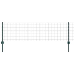 VidaXL Recinzione Euro con 11 Pali Verde 0,6x25 m Acciaio