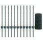 VidaXL Recinzione Euro con 11 Pali Verde 0,6x25 m Acciaio
