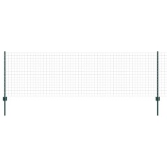 vidaXL Recinzione Euro con 11 Paletti Verdi 0,8x25 m Acciaio