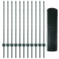 vidaXL Recinzione Euro con 11 Pali Verde 1x25 m Acciaio vidaXL Recinzione Euro con 11 Pali Verde 1x25 m Acciaio