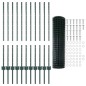 vidaXL Recinzione Euro con 11 Pali Verde 1x25 m Acciaio vidaXL Recinzione Euro con 11 Pali Verde 1x25 m Acciaio