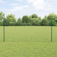 vidaXL Euro Fence con 11 Posti U Verde 1,2x25 m Acciaio