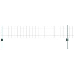 vidaXL Recinzione Euro con 11 Pali U Verde 0,4x25 m Acciaio