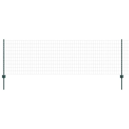 vidaXL Recinto Euro con 11 Posto U Verde 0,8x25 m Acciaio
