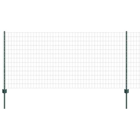 vidaXL Recinzione Euro con 11 Pali Verde 1x25 m Acciaio