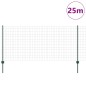 vidaXL Recinzione Euro con 11 Pali Verde 1x25 m Acciaio vidaXL Recinzione Euro con 11 Pali Verde 1x25 m Acciaio