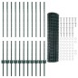 vidaXL Recinzione Euro con 11 Pali Verde 1x25 m Acciaio vidaXL Recinzione Euro con 11 Pali Verde 1x25 m Acciaio