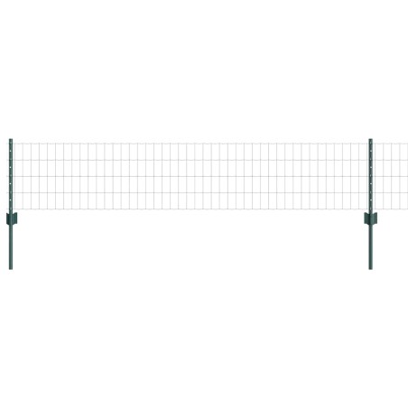 vidaXL Recinzione Euro con 11 Post Green 0,4x25 m Acciaio