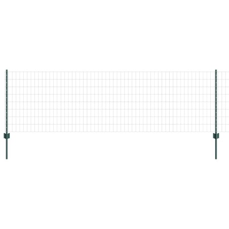 vidaXL Recinzione Euro con 11 Pali Verde 0,8x25 m Acciaio