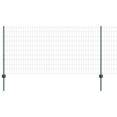 vidaXL Recinzione Euro con 11 Postazioni Verde 1x25 m Acciaio