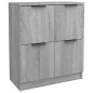 Credenze 2 pz Grigio Sonoma 60x30x70 cm in Legno Multistrato Credenze 2 pz Grigio Sonoma 60x30x70 cm in Legno Multistrato