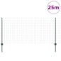 vidaXL Recinzione Euro con 11 Pali Verde 1x25 m Acciaio vidaXL Recinzione Euro con 11 Pali Verde 1x25 m Acciaio