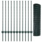 vidaXL Recinzione Euro con 11 Pali Verde 1x25 m Acciaio vidaXL Recinzione Euro con 11 Pali Verde 1x25 m Acciaio