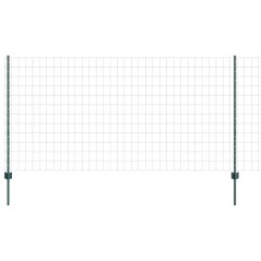 vidaXL Recinzione Euro con 11 pali U Verde 1,2x25 m Acciaio