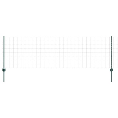 vidaXL Set di Recinzione in Metallo Verde 25 m Metallo