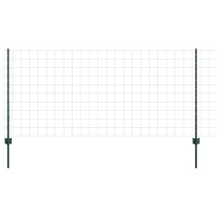 vidaXL Set di Recinzione da Giardino Verde 25 x 1 m Acciaio