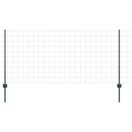 vidaXL Set di Recinzione da Giardino Verde 25 x 1 m Acciaio