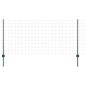vidaXL Set di Recinzione da Giardino Verde 25 x 1 m Acciaio