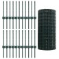 vidaXL Recinzione Euro con 22 pali verdi 0,4x50 m in acciaio vidaXL Recinzione Euro con 22 pali verdi 0,4x50 m in acciaio