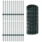 vidaXL vitaXL Recinzione Euro con 22 Posti Verde 0,6x50 m Acciaio vidaXL vitaXL Recinzione Euro con 22 Posti Verde 0,6x50 m Acciaio