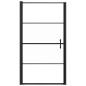 Parete Doccia 100x178 cm Vetro Temperato Semi Smerigliato Nero