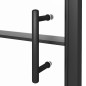 Parete Doccia 100x178 cm Vetro Temperato Semi Smerigliato Nero