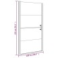 Parete Doccia 100x178 cm Vetro Temperato Semi Smerigliato Nero