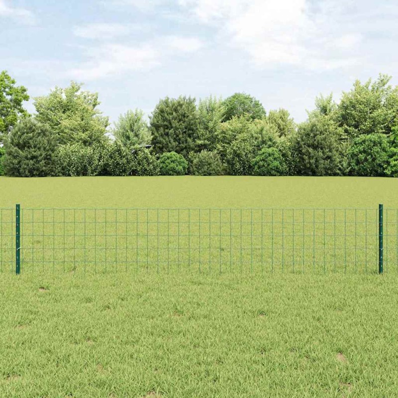 vidaXL Recinto Euro con 5 Pali Verde 0,4x10 m Acciaio vidaXL Recinto Euro con 5 Pali Verde 0,4x10 m Acciaio