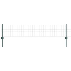 vidaXL Recinto Euro con 5 Pali Verde 0,4x10 m Acciaio