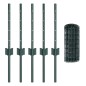 vidaXL Recinto Euro con 5 Pali Verde 0,4x10 m Acciaio vidaXL Recinto Euro con 5 Pali Verde 0,4x10 m Acciaio