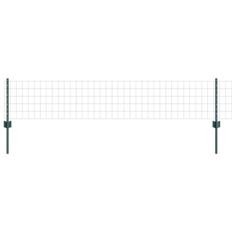 vidaXL Recinzione Euro con 11 Post in U Verde 0,4x25 m Acciaio