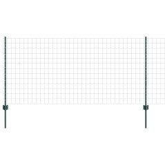 vidaXL Set di Recinzione da Giardino Verde 25 x 1 m Acciaio & PVC