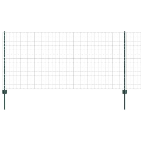 vidaXL Set di Recinzione da Giardino Verde 25 x 1 m Acciaio & PVC