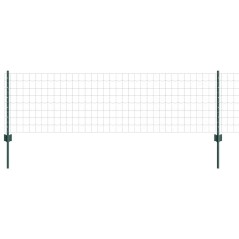 vidaXL Recinzione Euro con 22 Poste U Verde 0.6x50 m Acciaio