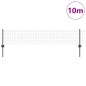 vidaXL Recinzione Euro con 5 Pali Grigi 0,4x10 m Acciaio vidaXL Recinzione Euro con 5 Pali Grigi 0,4x10 m Acciaio