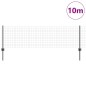 vidaXL Recinzione Euro con 5 U Post Grigi 0.6x10 m in Acciaio