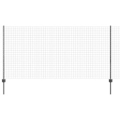 vidaXL Recinzione Euro con 10 Post Grey 1,2x10 m Acciaio