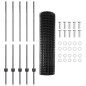 vidaXL Recinzione Euro con 10 Post Grey 1,2x10 m Acciaio
