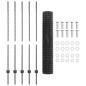 vidaXL Recinzione Euro con 10 Post in Grigio 1,4x10 m Acciaio vidaXL Recinzione Euro con 10 Post in Grigio 1,4x10 m Acciaio