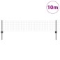 vidaXL Euro Fence con 5 Posti U Grigio 0,4x10 m Acciaio